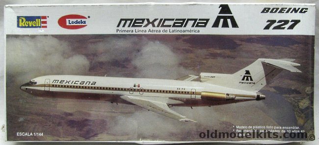Revell 1/144 Boeing 727 Mexicana - Lodela Issue, RH245 plastic model kit